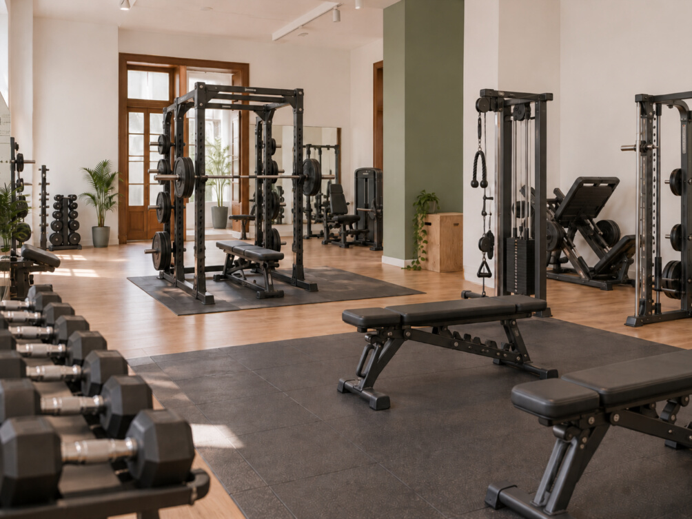 Gimnasio asociado para mediciones antropométricas
